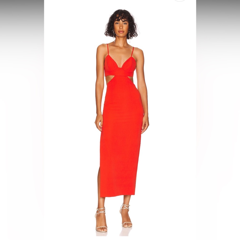 Orange Bardot Dress